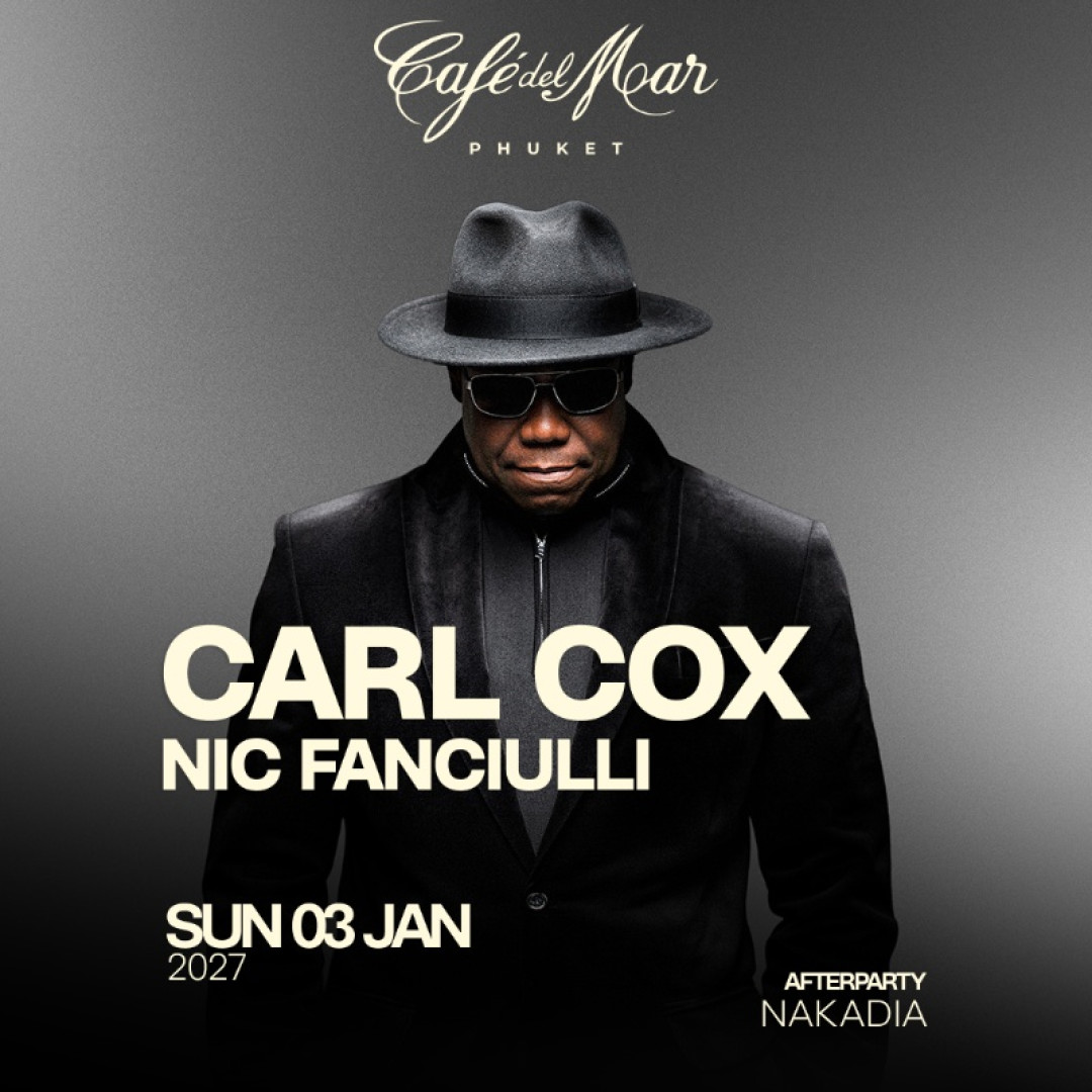 Carl Cox at Café del Mar on Sunday, January 3, 2027