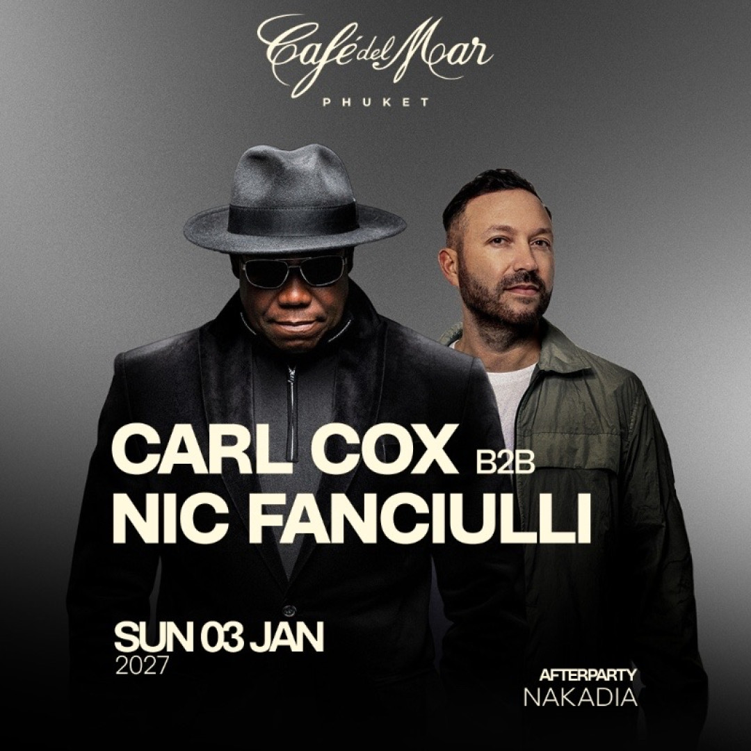 Carl Cox B2B Nic Fanciulli at Café del Mar on Sunday, January 3, 2027